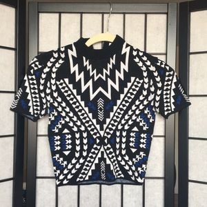 Geometric print crop top